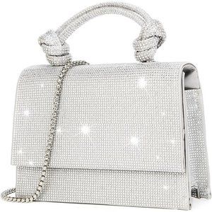 New With Tags Women Evening Bag, Bling Evening Clutch, Rhinestone Glitter Clutch